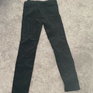 Black velvet skinny pants